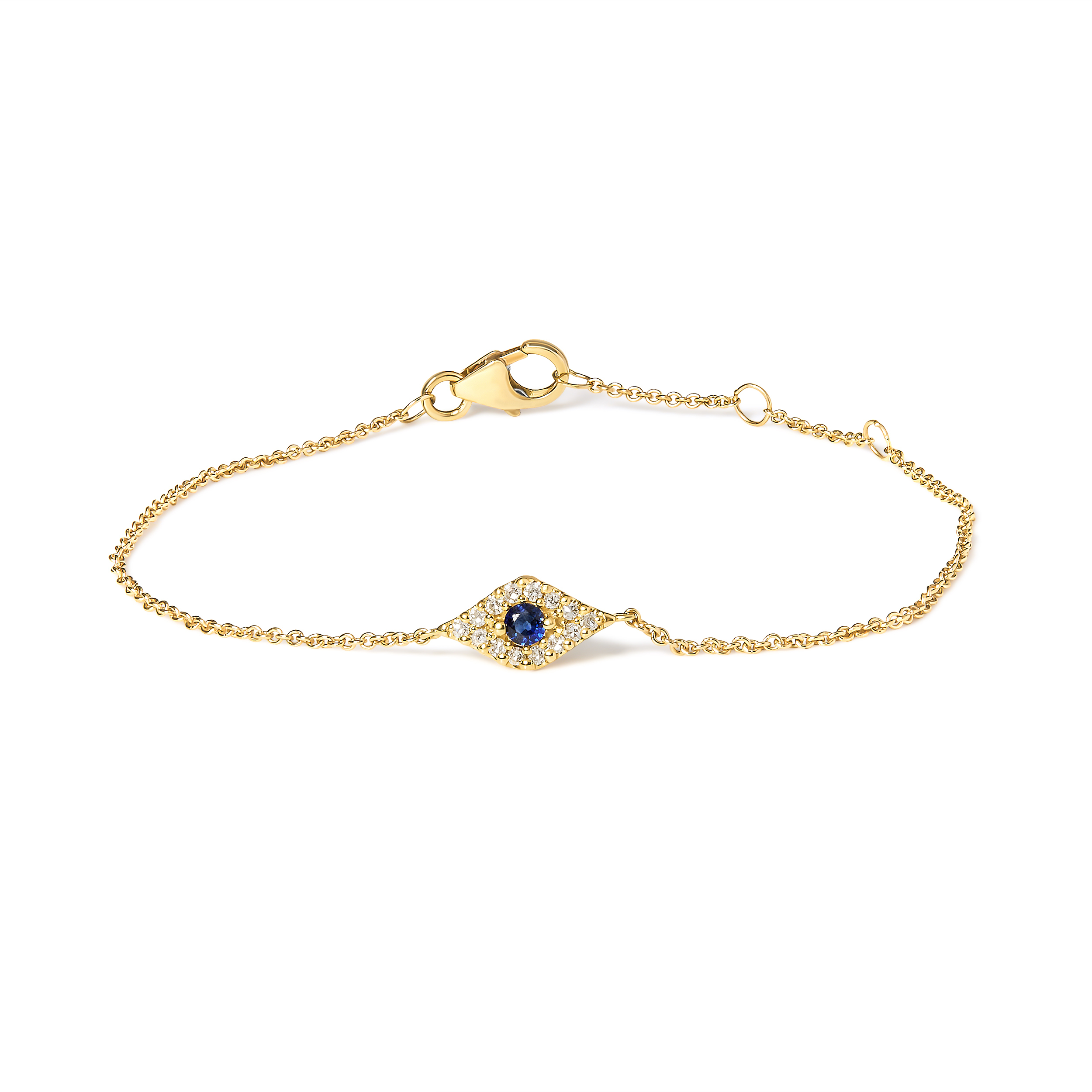 10k Yellow Gold Blue Sapphire And Diamond